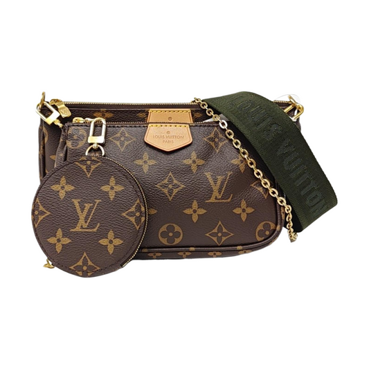 LOUIS VUITTON MULTI Brown Coated Canvas Monogram Empreinte 5-in-1 Crossbody Bag Handbag Shoulder Bag Detachable Strap-(SKU)-955568541