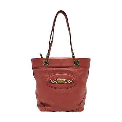 GUCCI Ligne Shima Beige Calf Leather Monogrammed Ripple Texture Single Shoulder Bag Handbag Golden hardware-(SKU)-955507212