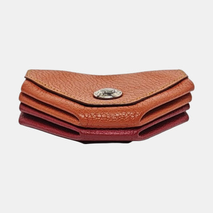 HERMÈS 24 Verso Hermes OrangeChèvre MysoreGoat Leather Clutch Silver Hardware 🄵stamp-(SKU)-955678144