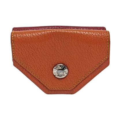 HERMÈS 24 Verso Hermes OrangeChèvre MysoreGoat Leather Clutch Silver Hardware 🄵stamp-(SKU)-955678144