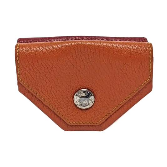 HERMÈS 24 Verso Hermes OrangeChèvre MysoreGoat Leather Clutch Silver Hardware 🄵stamp-(SKU)-955678144