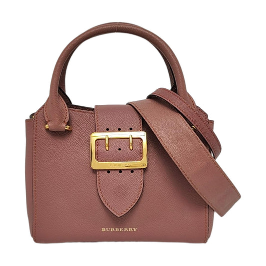 BURBERRY Buckle Pink Cowhide Sling Bag Tote Bag Golden hardware shoulder straps-(SKU)-955529544