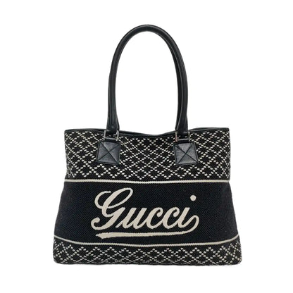 GUCCI Princy Black Fabric Jacquard Single Shoulder Bag Golden hardware-(SKU)-955712235