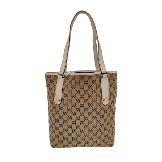 GUCCI Bucket bag Khaki Canvas Monogram Floral Single Shoulder Bag Tote Bag Golden hardware-(SKU)-955867779