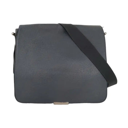 LOUIS VUITTON VIKTOR Black Cowhide Single Shoulder Bag Crossbody Bag Silver Hardware-(SKU)-955690536