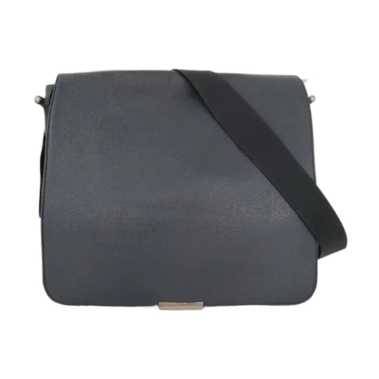 LOUIS VUITTON VIKTOR Black Cowhide Single Shoulder Bag Crossbody Bag Silver Hardware-(SKU)-955690536