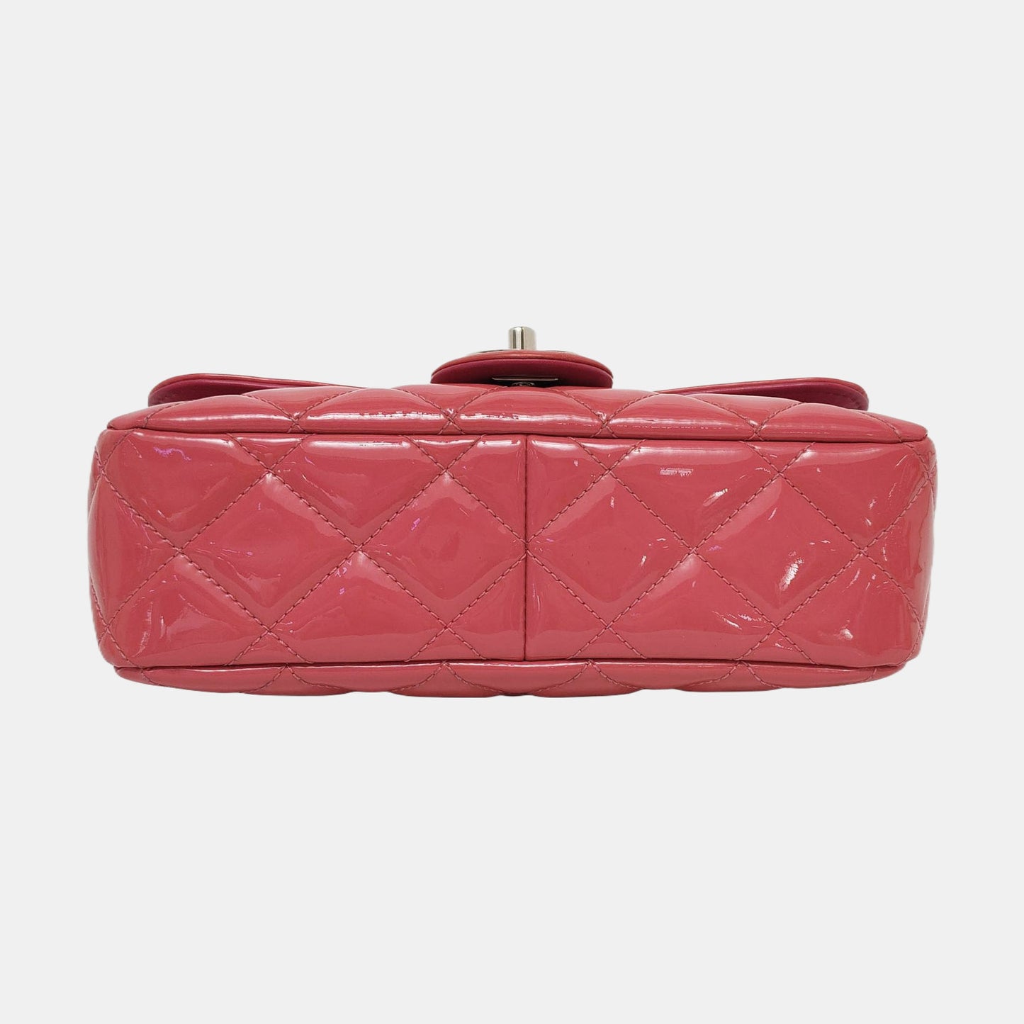 CHANEL CLASSIC FLAP Pink Patent Leather Quilted Shoulder Bag Tote Crossbody with Detachable Strap-(SKU)-955718315