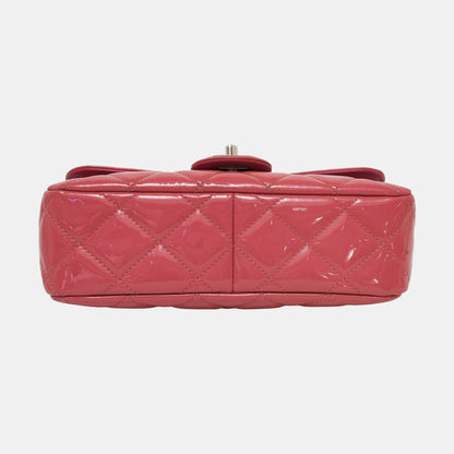 CHANEL CLASSIC FLAP Pink Patent Leather Quilted Shoulder Bag Tote Crossbody with Detachable Strap-(SKU)-955718315