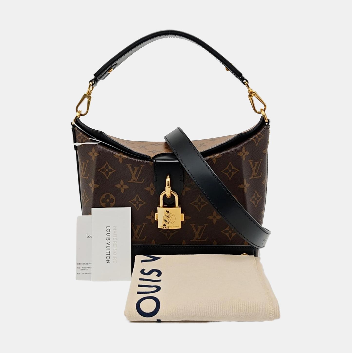 LOUIS VUITTON BENTO BOX, brown coated canvas monogram crossbody bag, shoulder bag, handbag with golden hardware and 2 detachable straps-(SKU)-956133606