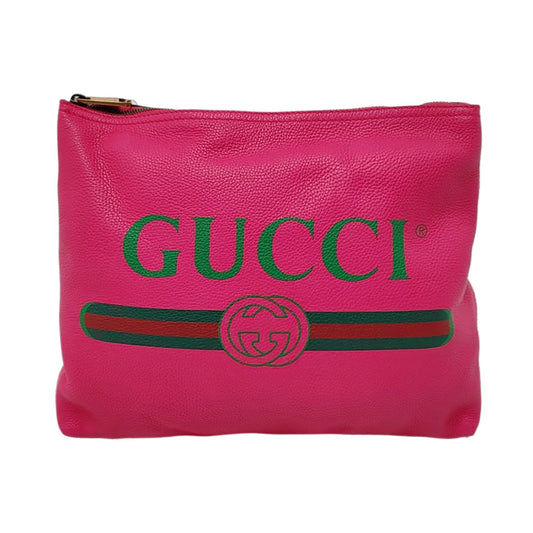 GUCCI Print Medium size Pink Cowhide Printed Handbag Crossbody Shoulder Bag Golden hardware-(SKU)-956241245