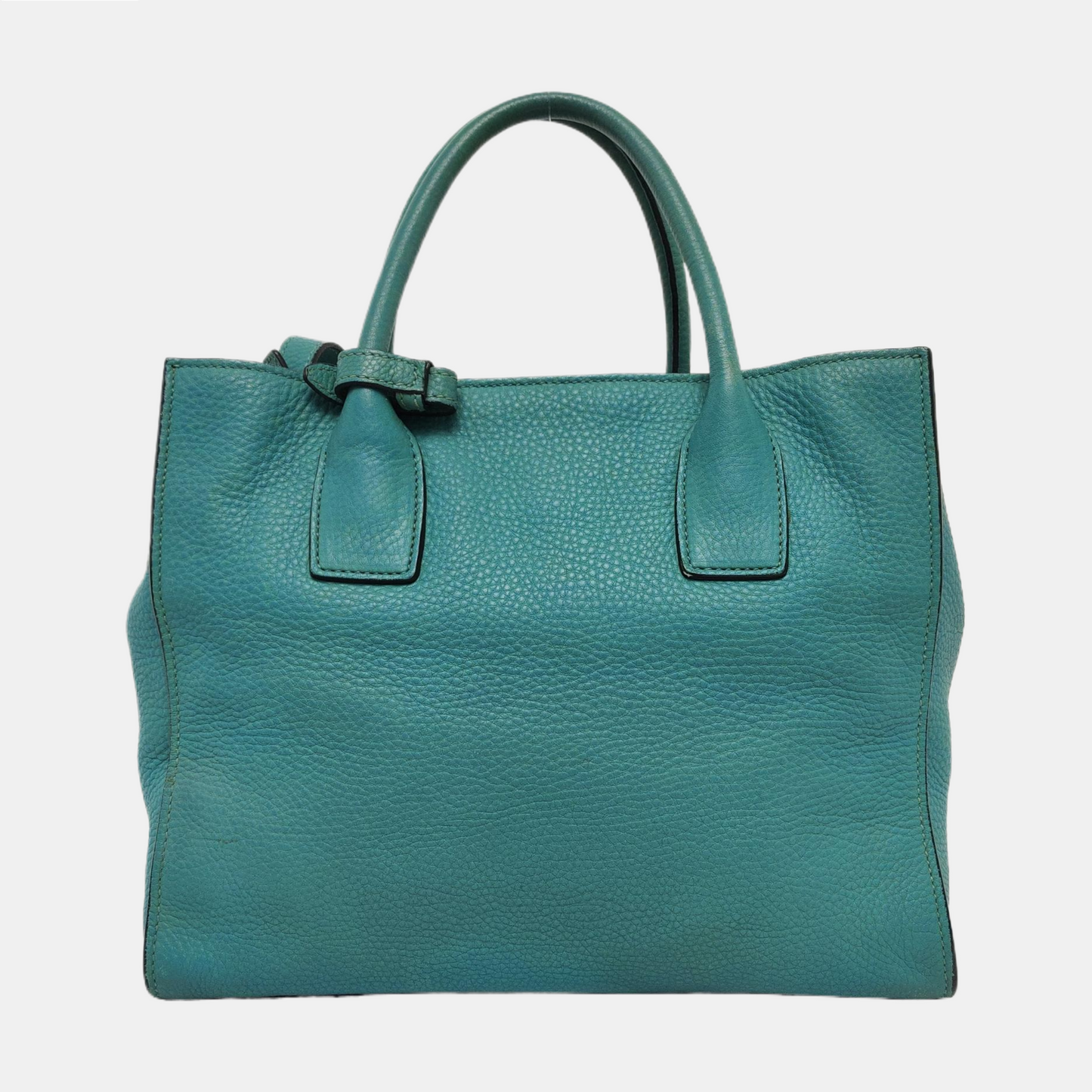 PRADA Twin Blue Cowhide Logo Single Shoulder Bag Handbag Crossbody Bag Ruthenium color hardware Removable shoulder strap-(SKU)-956216125