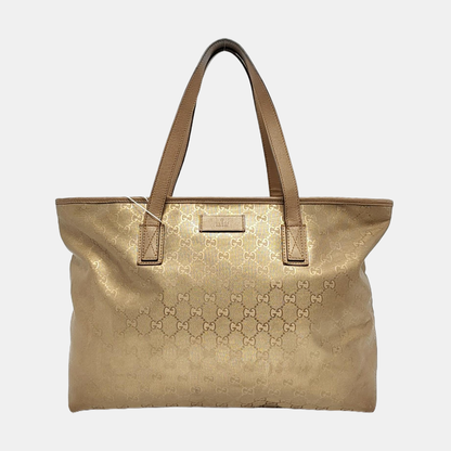 GUCCI GG Imprime Golden Coated Canvas Monogram Single Shoulder Bag Golden hardware-(SKU)-956434937
