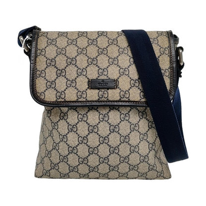 GUCCI Khaki Coated Canvas Old Flower Single Shoulder Bag Crossbody Bag Golden hardware-(SKU)-956510799