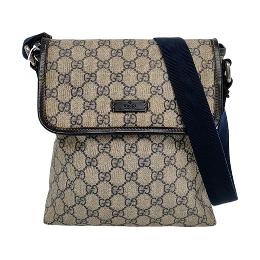 GUCCI Khaki Coated Canvas Old Flower Single Shoulder Bag Crossbody Bag Golden hardware-(SKU)-956510799