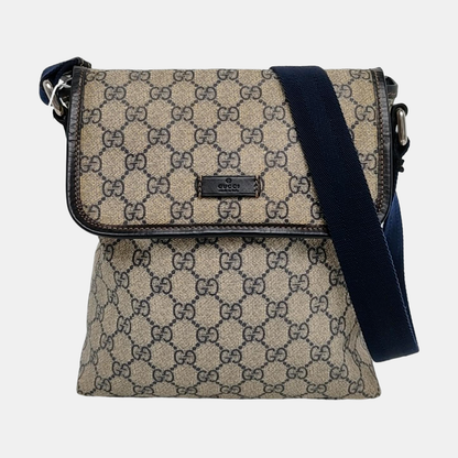 GUCCI Khaki Coated Canvas Old Flower Single Shoulder Bag Crossbody Bag Golden hardware-(SKU)-956510799