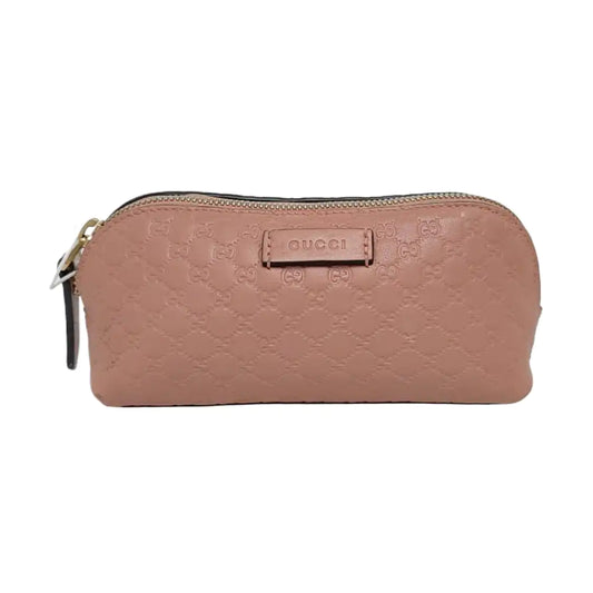 GUCCI Microguccissima Nude Pink Cowhide Monogram Embossed Wallet Golden hardware-(SKU)-956456828