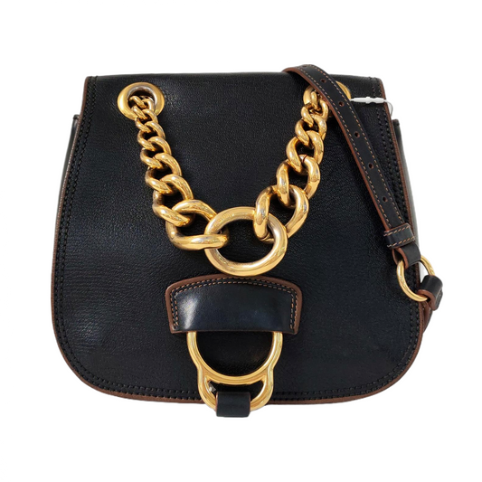 Miu Miu Dahlia Black Cowhide Single Shoulder Bag Crossbody Bag Golden hardware-(SKU)-956647295