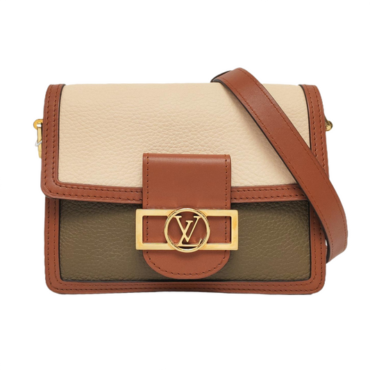 LOUIS VUITTON DAUPHINE Mini Colorful Leather Dauphine Crossbody Shoulder Bag Gold Hardware Removable Strap-(SKU)-956077638