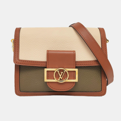 LOUIS VUITTON DAUPHINE Mini Colorful Leather Dauphine Crossbody Shoulder Bag Gold Hardware Removable Strap-(SKU)-956077638