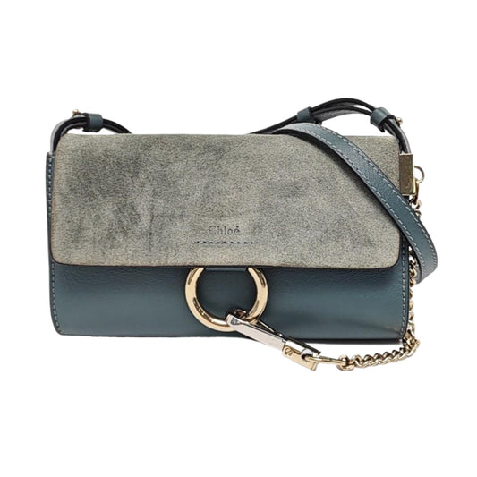 Chloé Faye Color block cowhide crossbody bag shoulder bag Golden Silver Hardware Removable shoulder strap-(SKU)-957041117