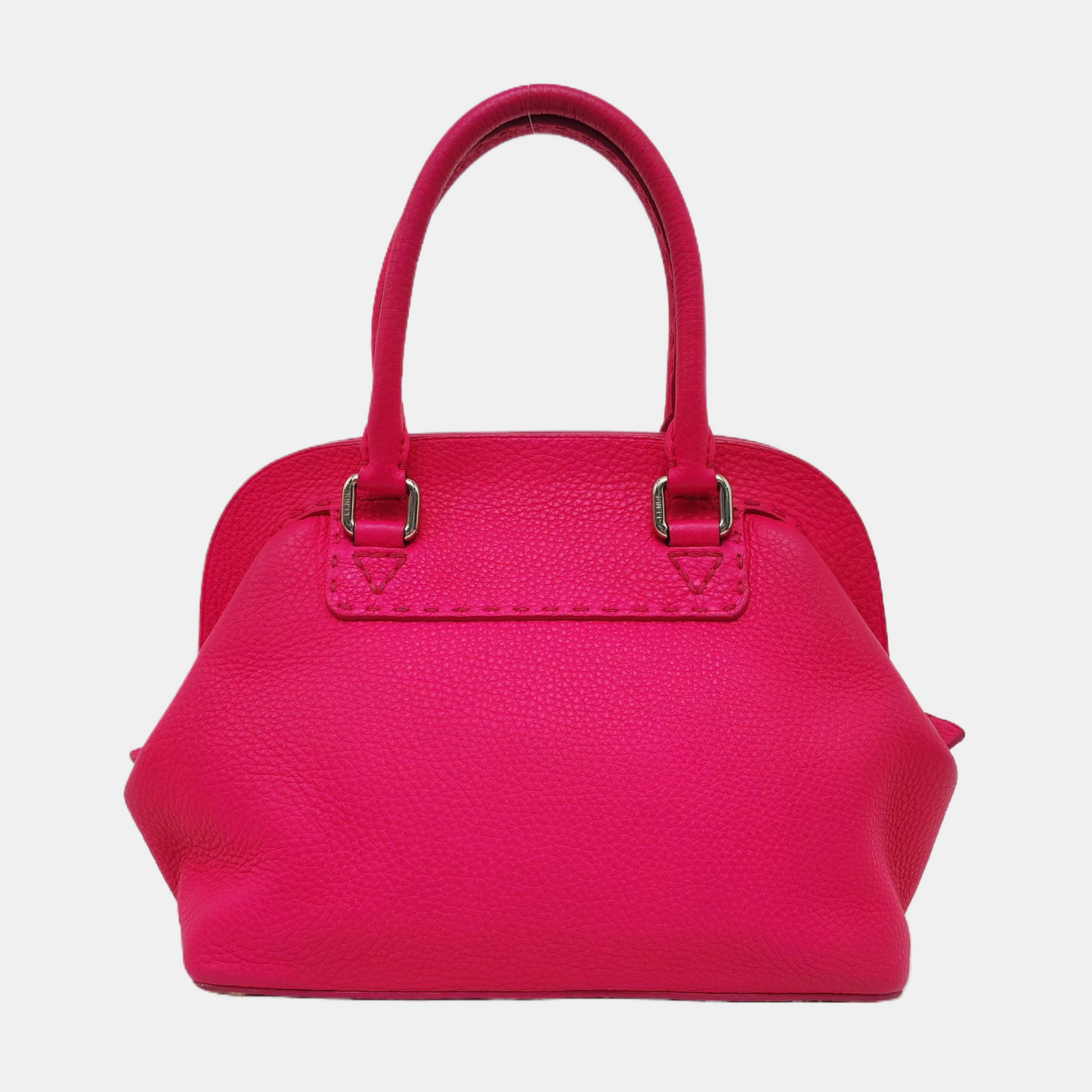 FENDI Tote bag Fuchsia cowhide handbag Silver Hardware-(SKU)-957044385