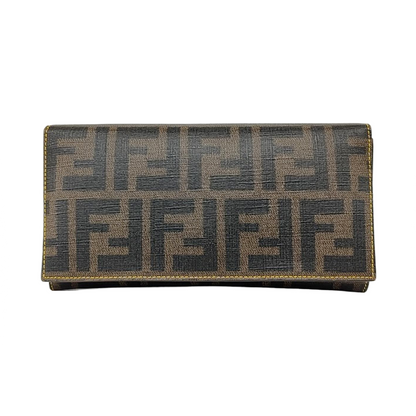 FENDI 棕色涂层帆布双F钱包 Complete Accessories-(SKU)-956796793
