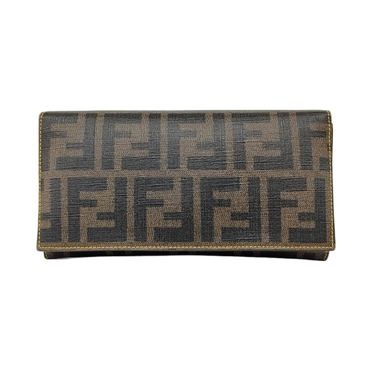 FENDI 棕色涂层帆布双F钱包 Complete Accessories-(SKU)-956796793