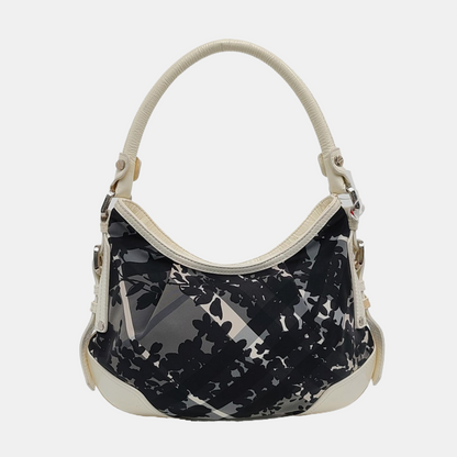 BURBERRY Black Fabric Tote Bag Single Shoulder Bag Silver Hardware-(SKU)-957270532
