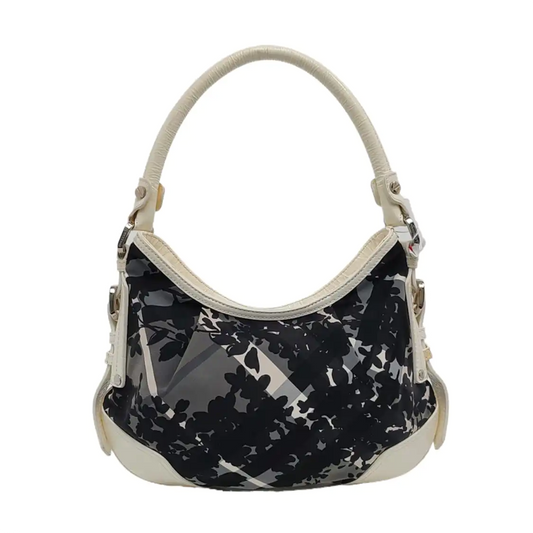 BURBERRY Black Fabric Tote Bag Single Shoulder Bag Silver Hardware-(SKU)-957270532