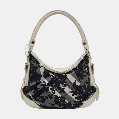 BURBERRY Black Fabric Tote Bag Single Shoulder Bag Silver Hardware-(SKU)-957270532