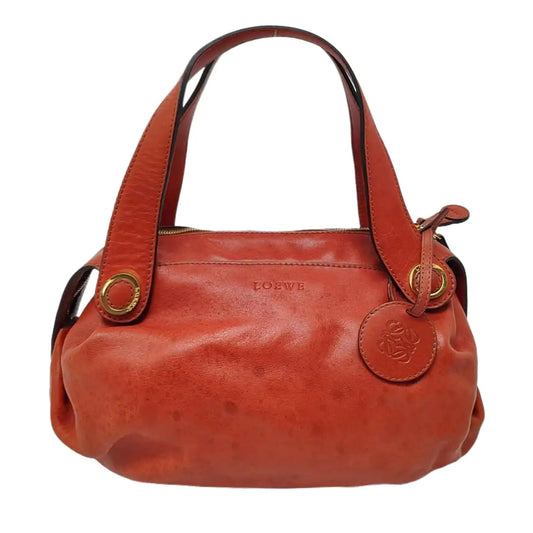 LOEWE Red Cowhide Tote Bag Golden hardware-(SKU)-957327869