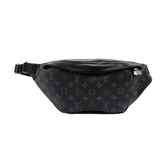 LOUIS VUITTON DISCOVERY Gray Coated Canvas Monogram Fanny Pack Crossbody Bag Chest Bag/Belt Bag Silver Hardware-(SKU)-956938229