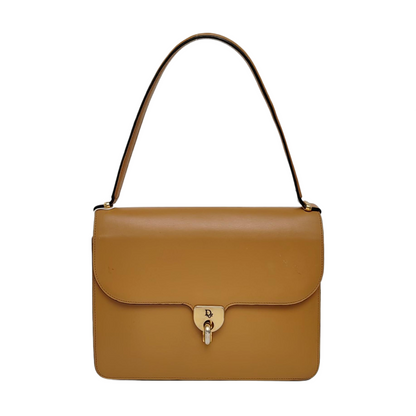 DIOR Brown Cowhide Single Shoulder Bag Tote Golden hardware-(SKU)-957129758