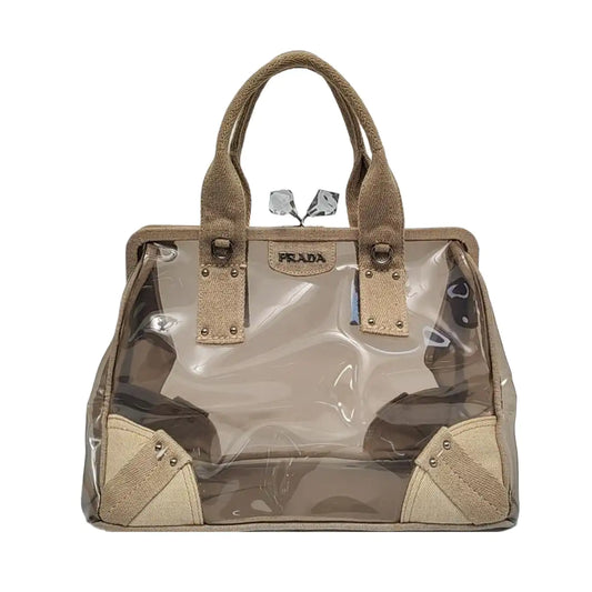 PRADA Transparent special material inlay handbag Silver Hardware Sub-bag-(SKU)-957328200