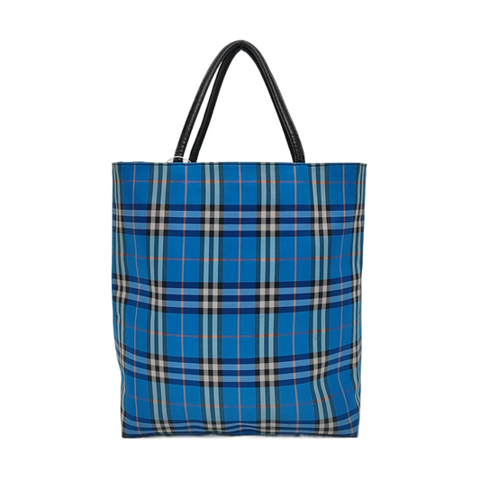 BURBERRY Tote bag Blue Nylon Printed Tote Bag Silver Hardware-(SKU)-957596394