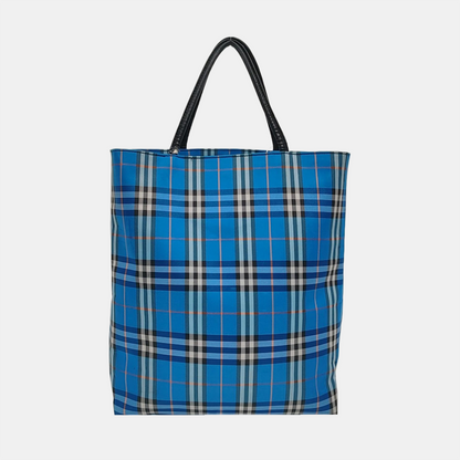 BURBERRY Tote bag Blue Nylon Printed Tote Bag Silver Hardware-(SKU)-957596394