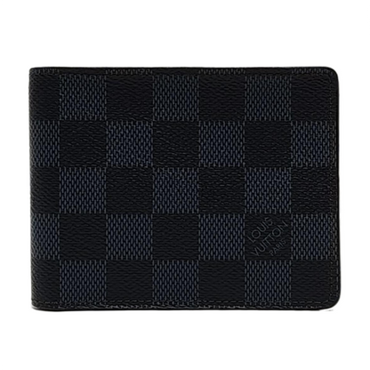 LOUIS VUITTON SLENDER Blue Coated Canvas Checkerboard Wallet-(SKU)-957464411