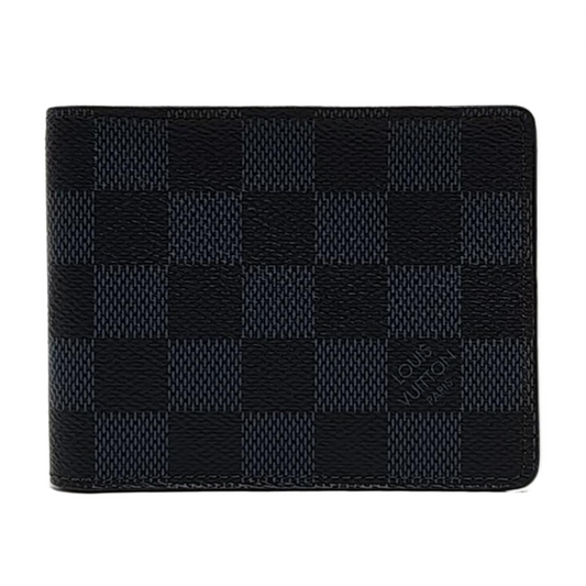 LOUIS VUITTON SLENDER Blue Coated Canvas Checkerboard Wallet-(SKU)-957464411