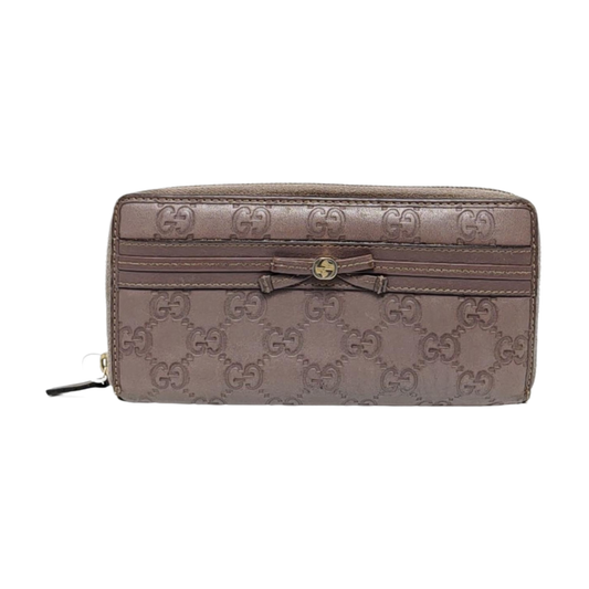 GUCCI Mayfair Purple Cowhide Monogram Embossed Wallet Golden hardware-(SKU)-957633633