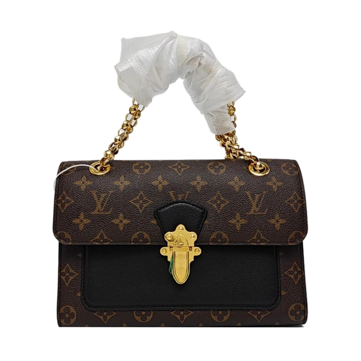 LOUIS VUITTON VICTOIRE Brown Coated Canvas Monogram Handbag Shoulder Bag Crossbody Bag Golden Hardware-(SKU)-955618708