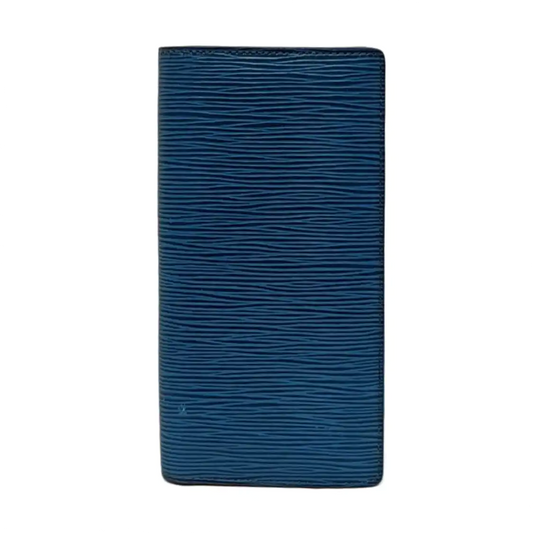 LOUIS VUITTON 蓝色EPI牛皮水波纹钱包 Silver Hardware-(SKU)-957693013