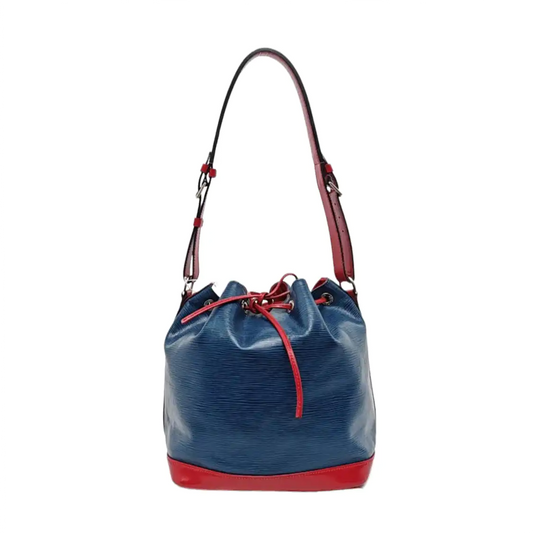 LOUIS VUITTON NOÉ Medium size 蓝色EPI牛皮水波纹Shoulder Bag Handbag Silver Hardware Removable shoulder strap-(SKU)-957681531