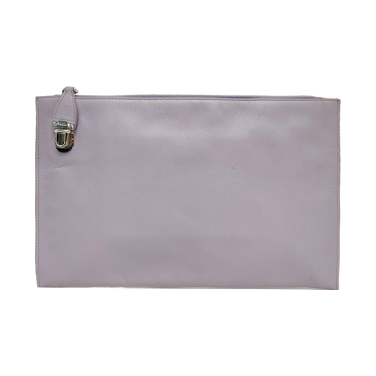 PRADA Light Purple Cowhide Handbag Silver Hardware-(SKU)-957970047