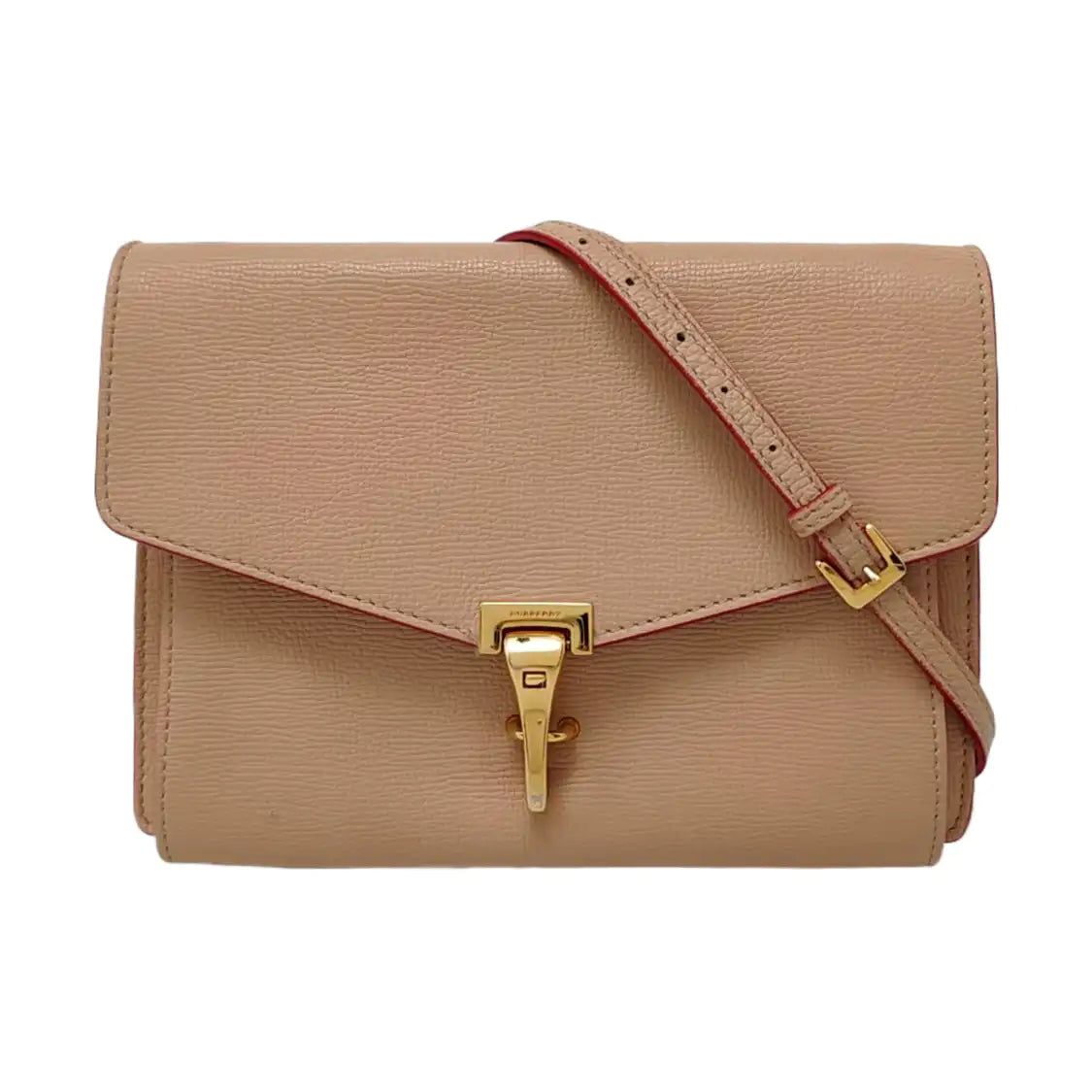 BURBERRY Macken Small size Khaki Cowhide Crossbody Single Shoulder Bag Golden hardware-(SKU)-957870799