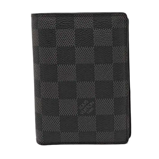 LOUIS VUITTON SMART  Gray Coated Canvas Chessboard Plaid Wallet-(SKU)-957908054