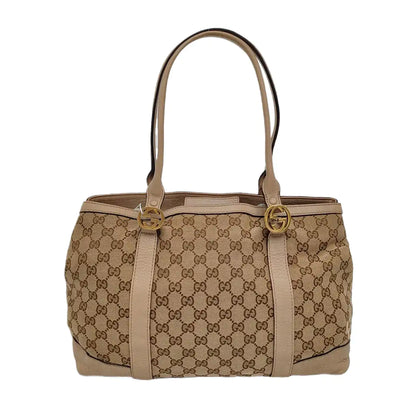 GUCCI Miss GG Brown Canvas Old Flower Single Shoulder Bag Tote Bag Golden hardware-(SKU)-958172878