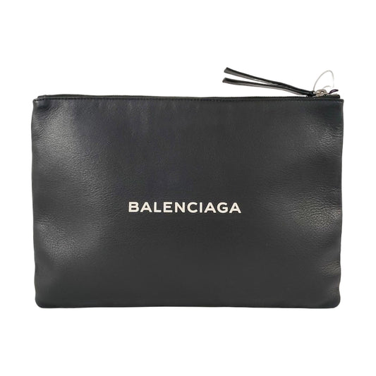 BALENCIAGA Cash Black cowhide printed handbag Silver Hardware-(SKU)-958242970