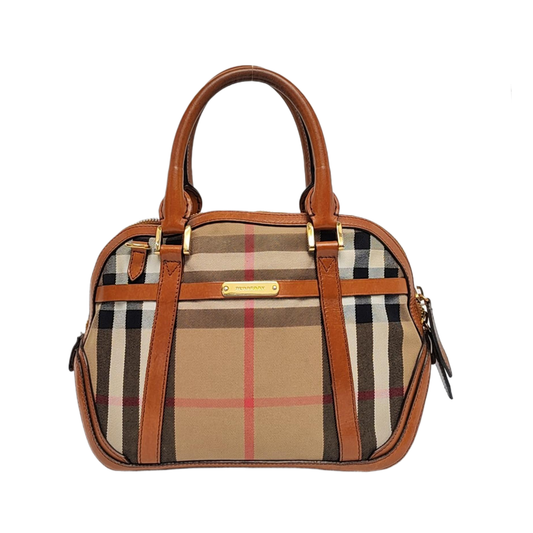 BURBERRY Sartorial Orchard Brown Canvas Handbag Crossbody Bag Single Shoulder Bag Golden hardware-(SKU)-958155782