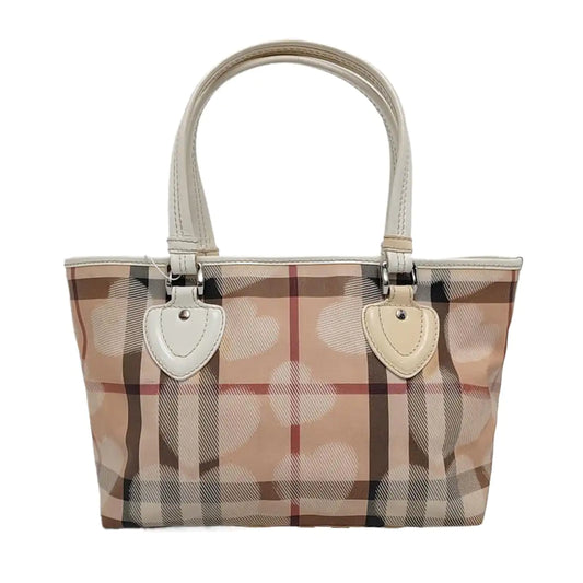 BURBERRY Tote bag Khaki Coated Canvas Printed Tote Bag Single Shoulder Bag Silver Hardware-(SKU)-958529166