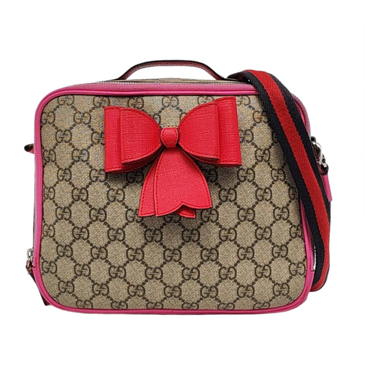 GUCCI Multicolor Coated Canvas Monogrammed Printed Single Shoulder Bag Crossbody Bag Silver Hardware-(SKU)-956794063